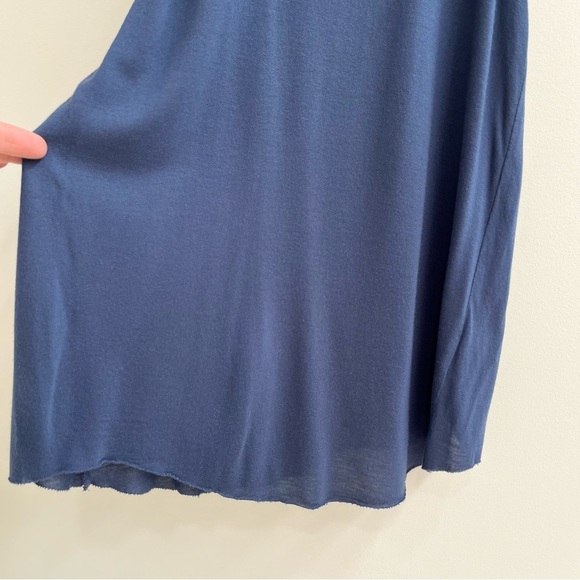 LNA blue tank top rounded raw hem modal size small - Picture 3 of 6